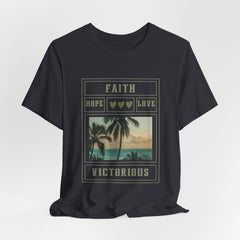 Faith Hope Love Inspirational Christian T-Shirt with Positive Message Ideal Christian Gift Ideas for Women