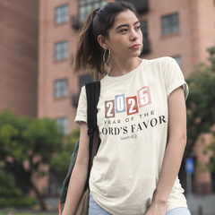 Christian Tshirt, Year of the Lord's Favor 2025, Faith Inspired Tshirt, Christianity Graphic tees, Religious Gift for Women, Scripture shirt