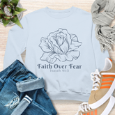 Faith Over Fear Minimalist Christian Sweatshirt