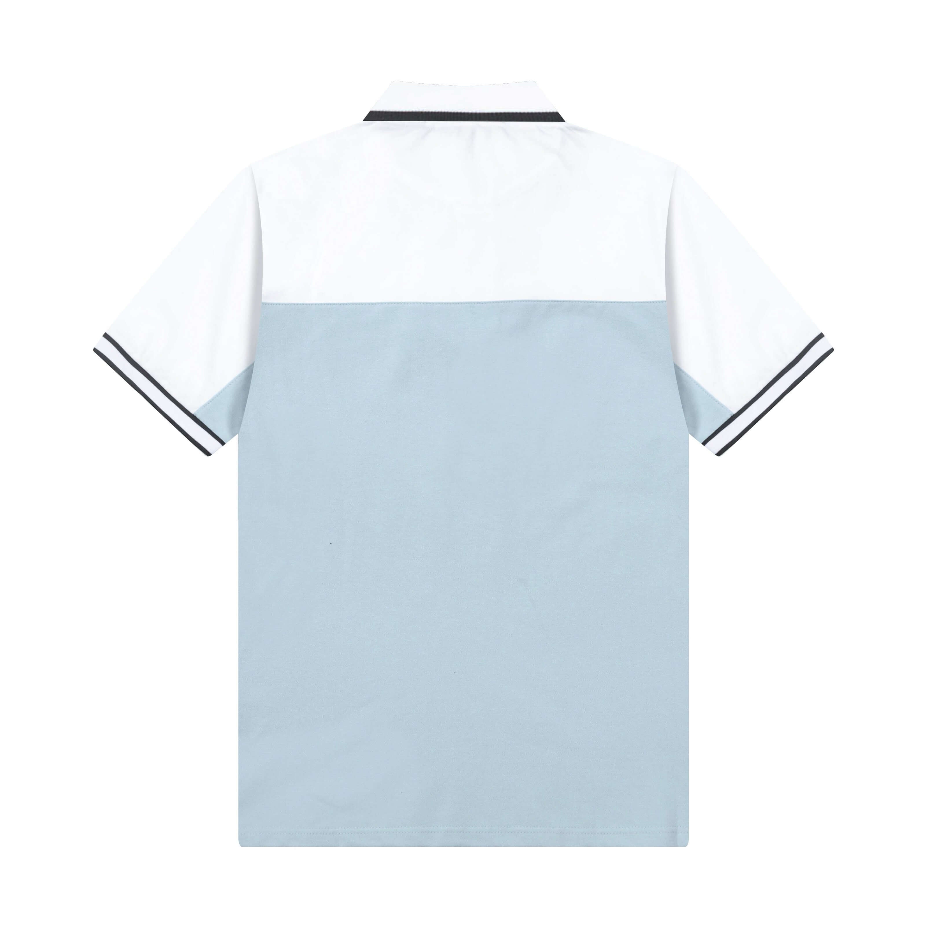 Contrast Color Embroidery Polo Shirt