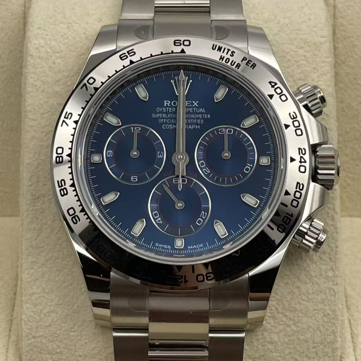 Chronograph -C-Factory -Blue - Silver 904L Steel- Automatic 7750 - 40mm