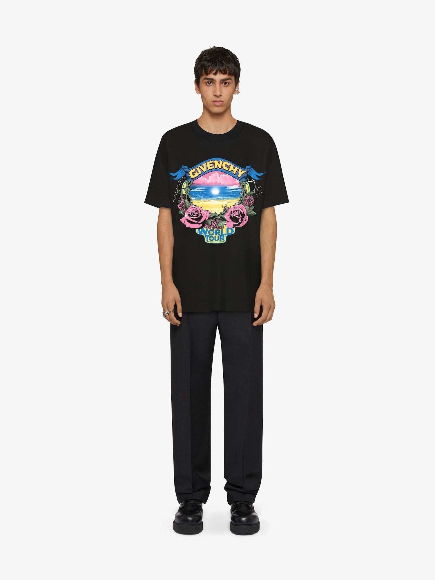Rose Flower Print T Shirt