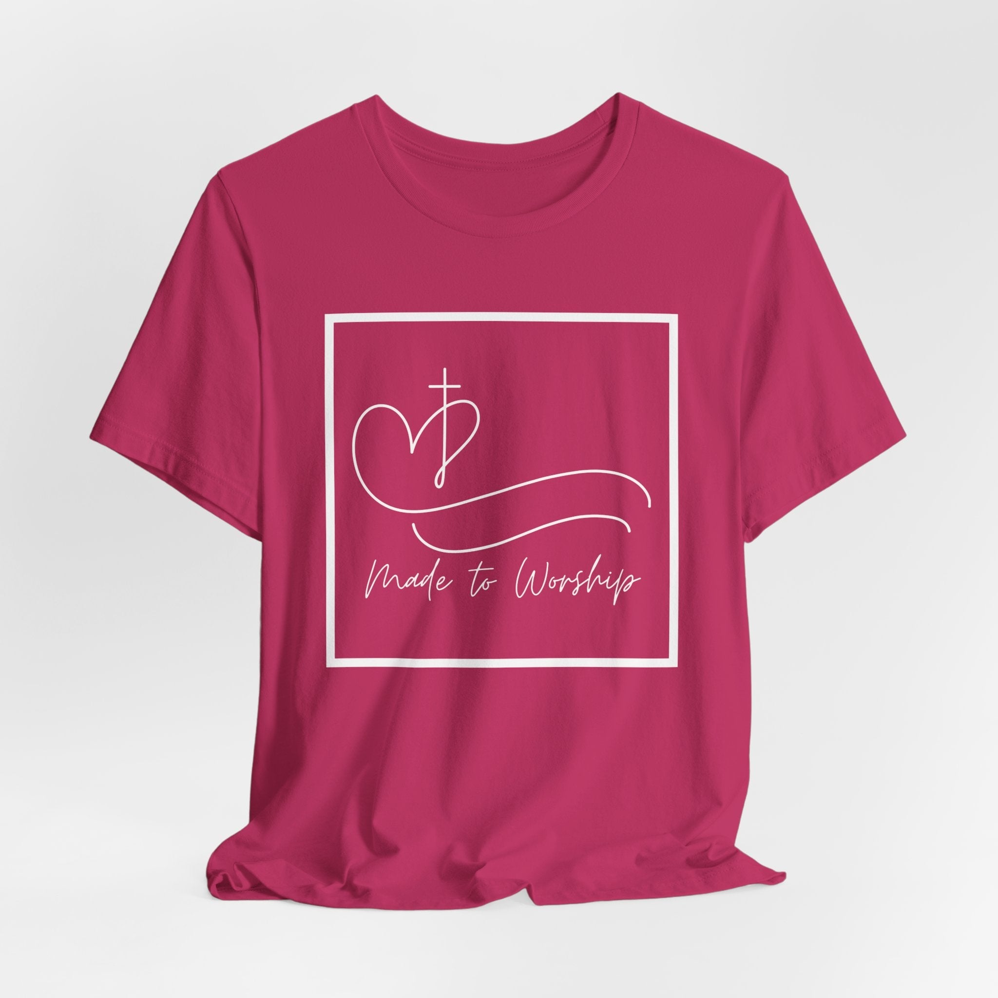 Made to Worship Christian Shirt with Bible Verse