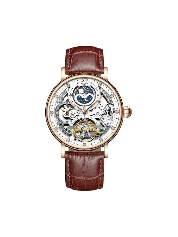 White Hollow - Brown Leather - Automatic -41mm