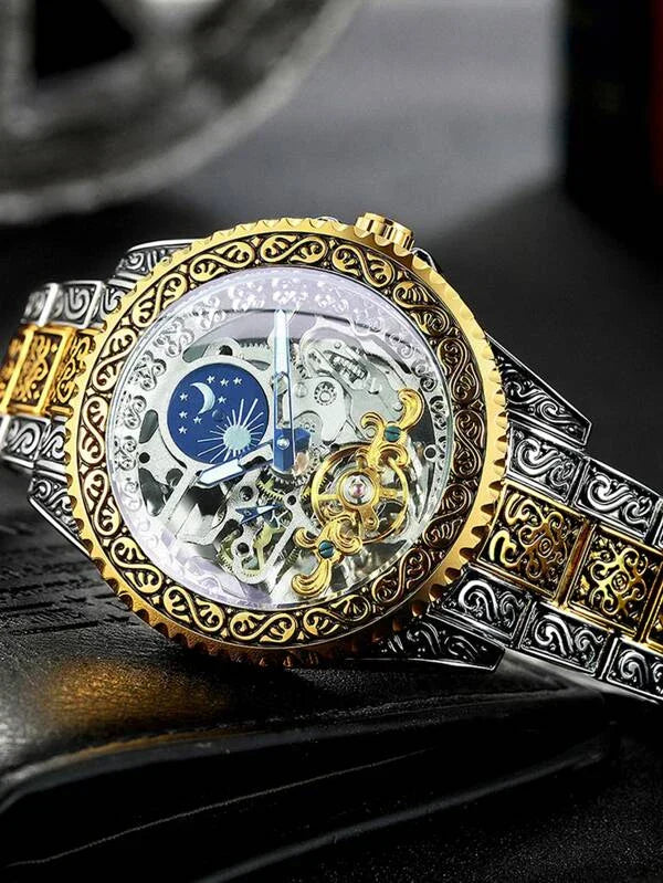 Blue - Black Leather - Automatic -41mm