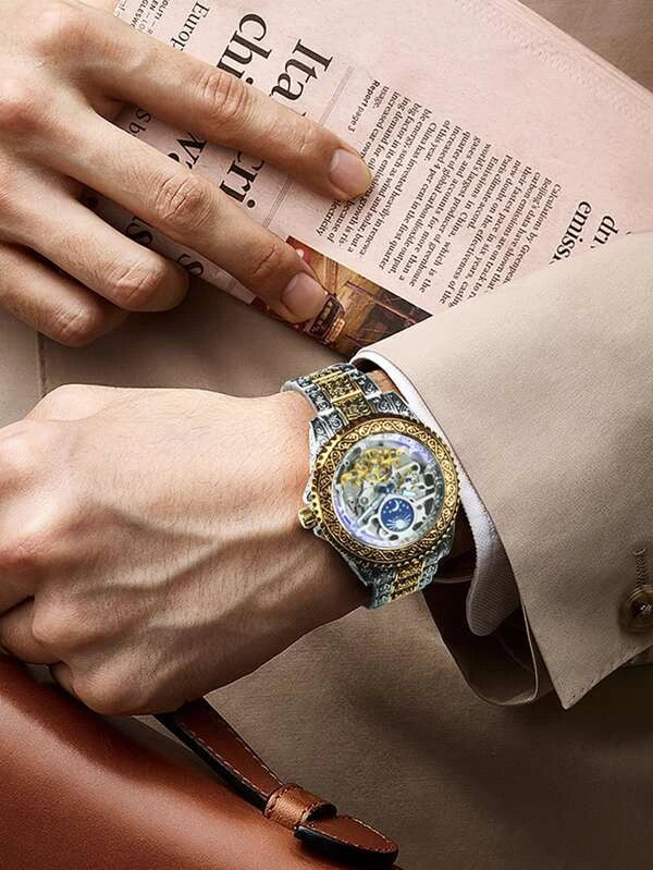 Blue - Black Leather - Automatic -41mm