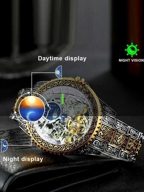 Blue - Black Leather - Automatic -41mm