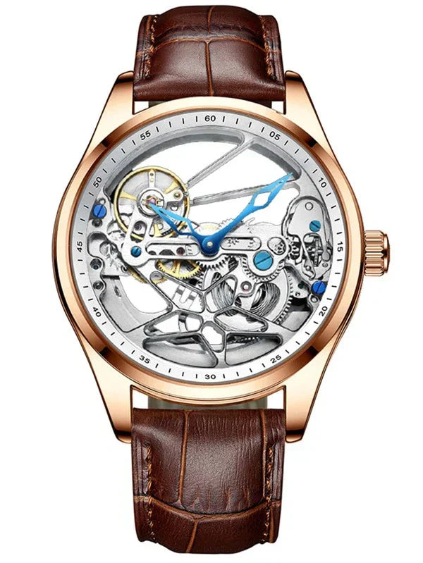 White 904L Steel - Brown Leather - Automatic -41mm