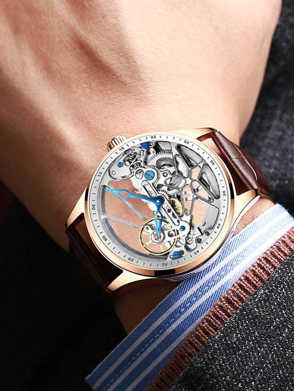 White 904L Steel - Brown Leather - Automatic -41mm