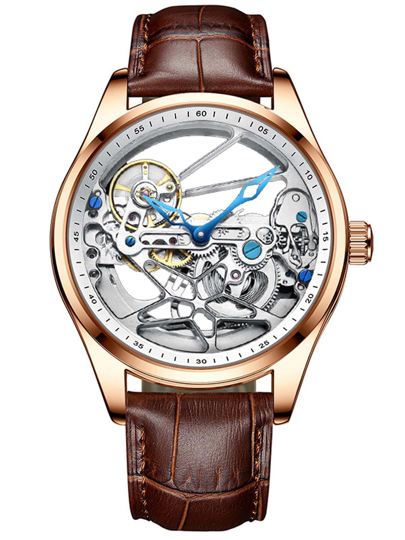 White 904L Steel - Brown Leather - Automatic -41mm