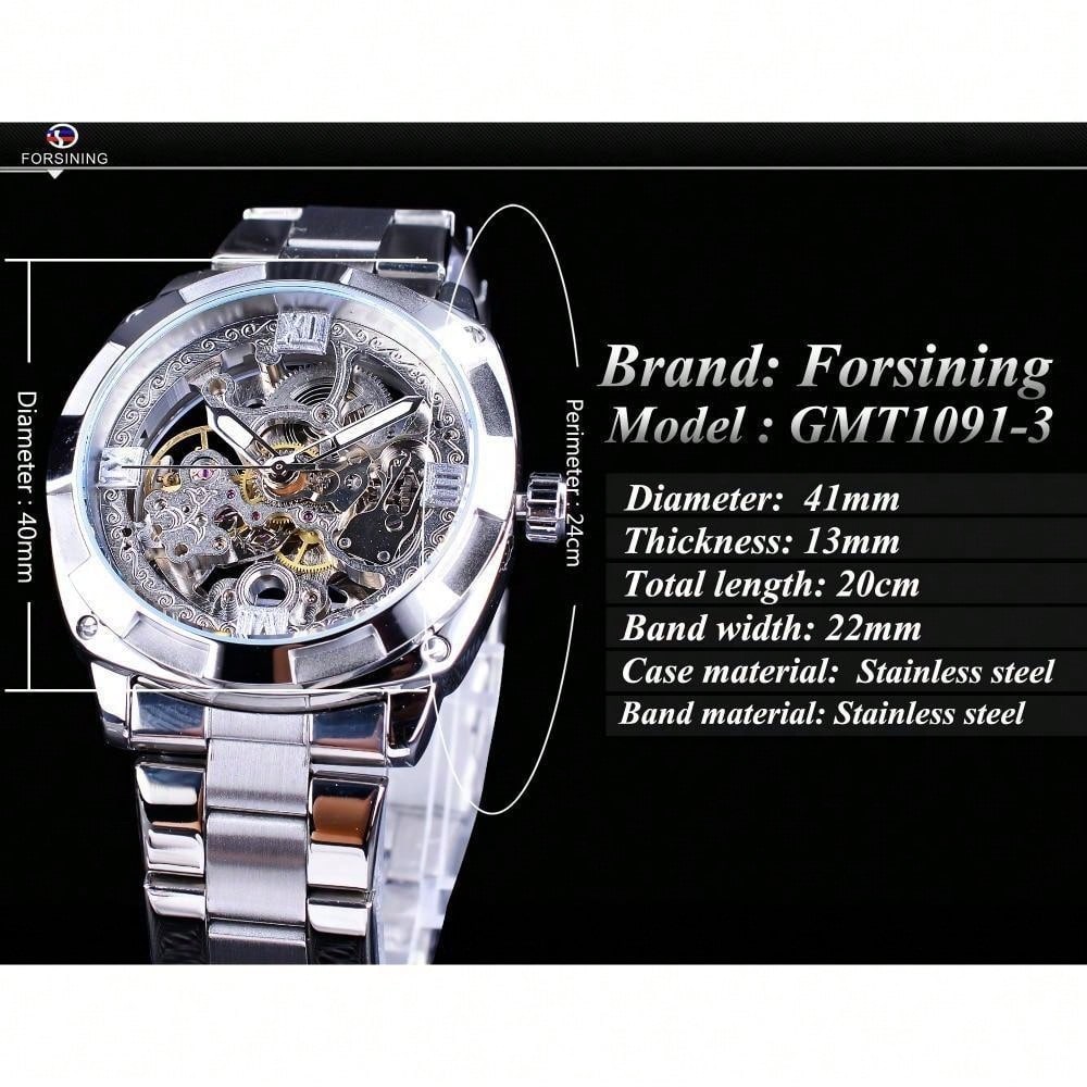 White 904L Steel -Silver Steel- Automatic -41mm