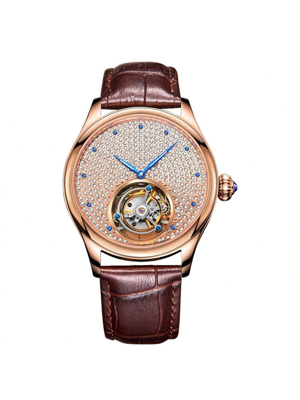 White Steel - Brwon Leather - Automatic -42mm