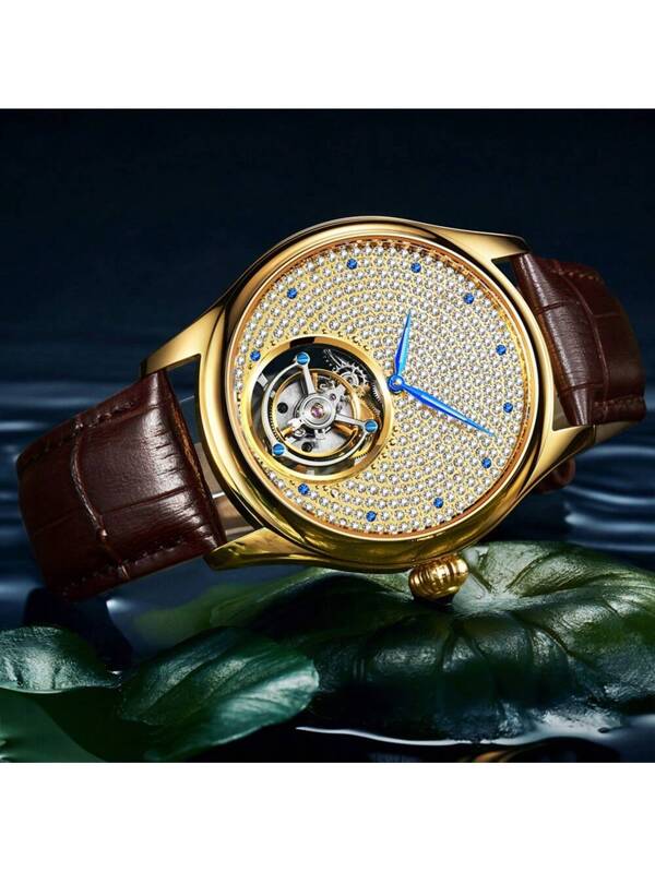White Steel - Brwon Leather - Automatic -42mm