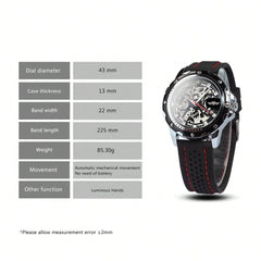 Blue Red - Black Leather - Automatic -42mm