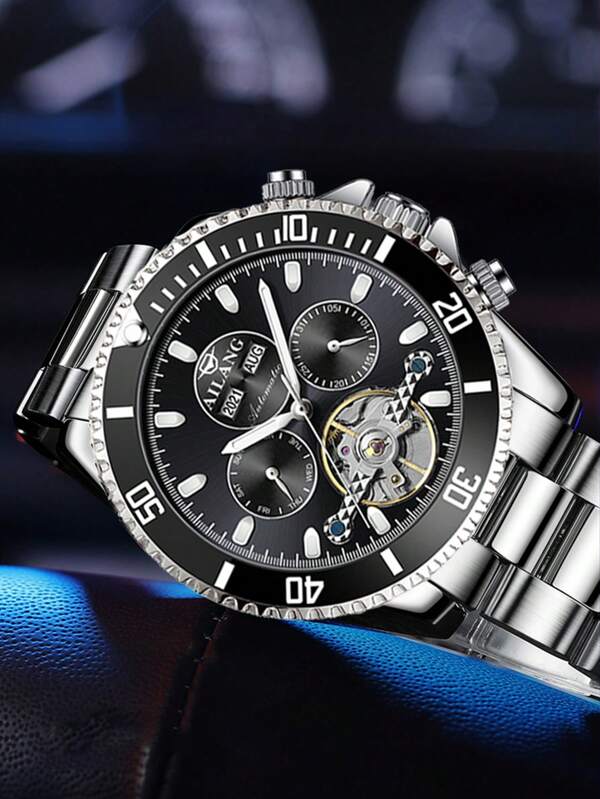 Blue - Silver 904L Steel - Automatic -43mm