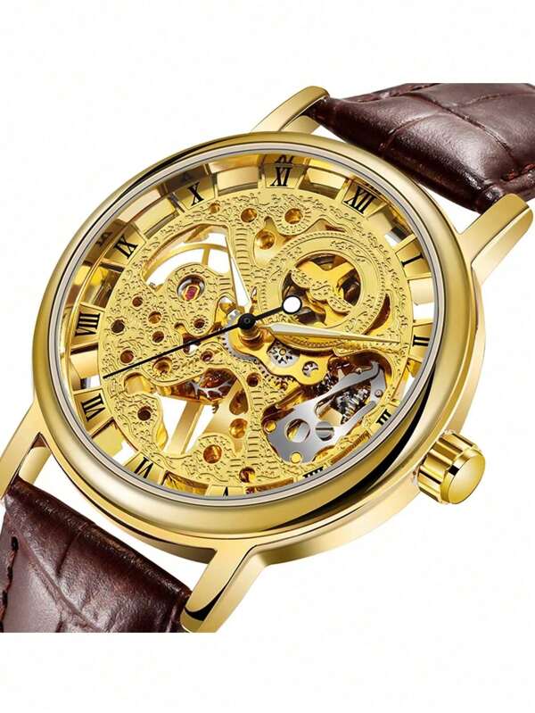 Blue - Brown Leather - Automatic -41mm