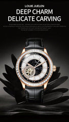 Black White- Black Leather - Automatic -42mm