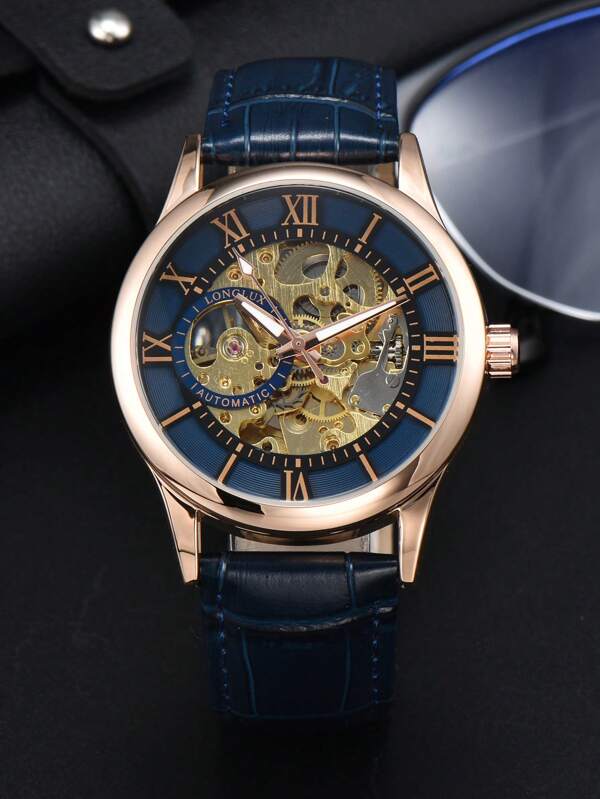 Hollow Black - Black Leather - Automatic -42mm