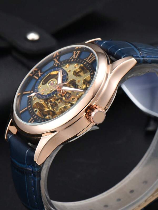 Hollow Black - Black Leather - Automatic -42mm
