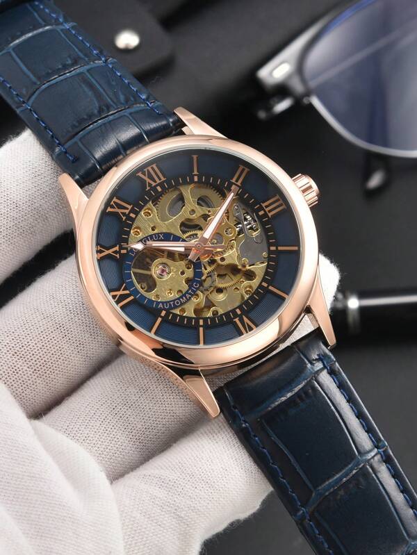 Hollow Black - Black Leather - Automatic -42mm