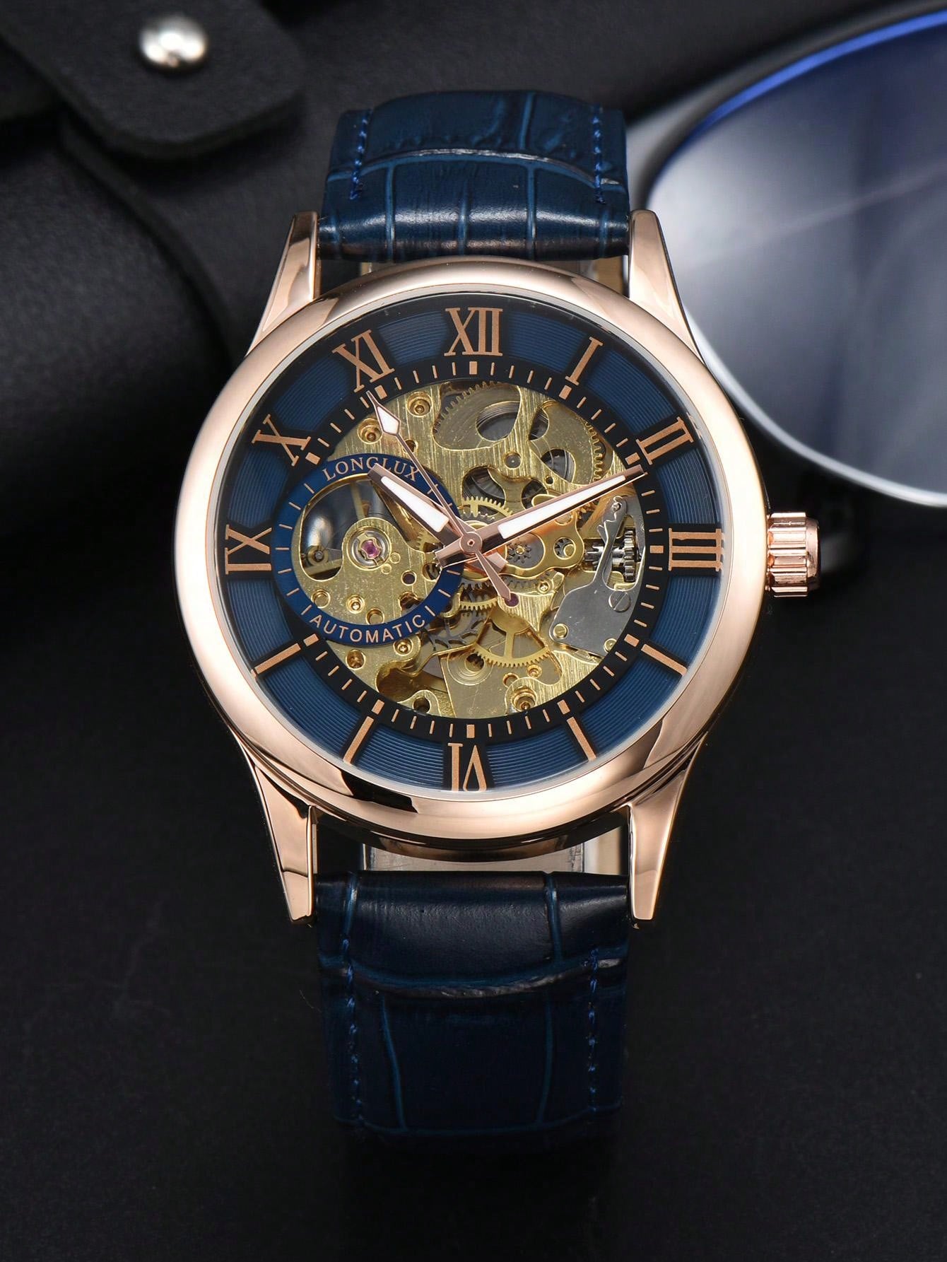 Hollow Black - Black Leather - Automatic -42mm