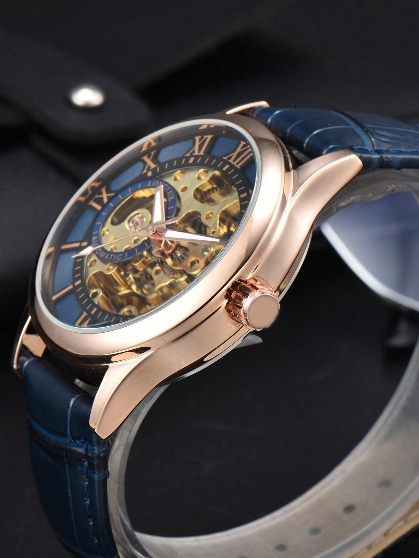 Hollow Black - Black Leather - Automatic -42mm