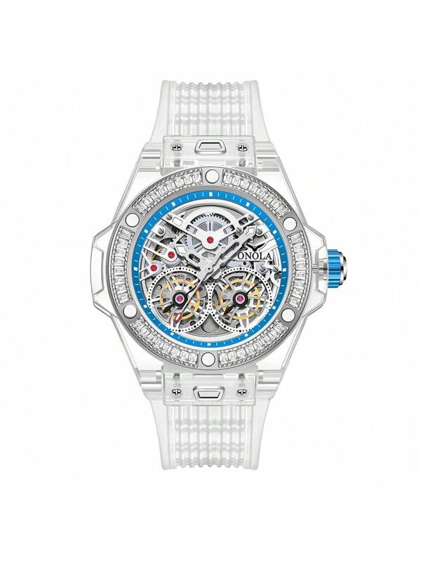 Crystal Blue - White Rubber - Automatic -41mm