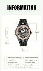 Crystal Blue - White Rubber - Automatic -41mm