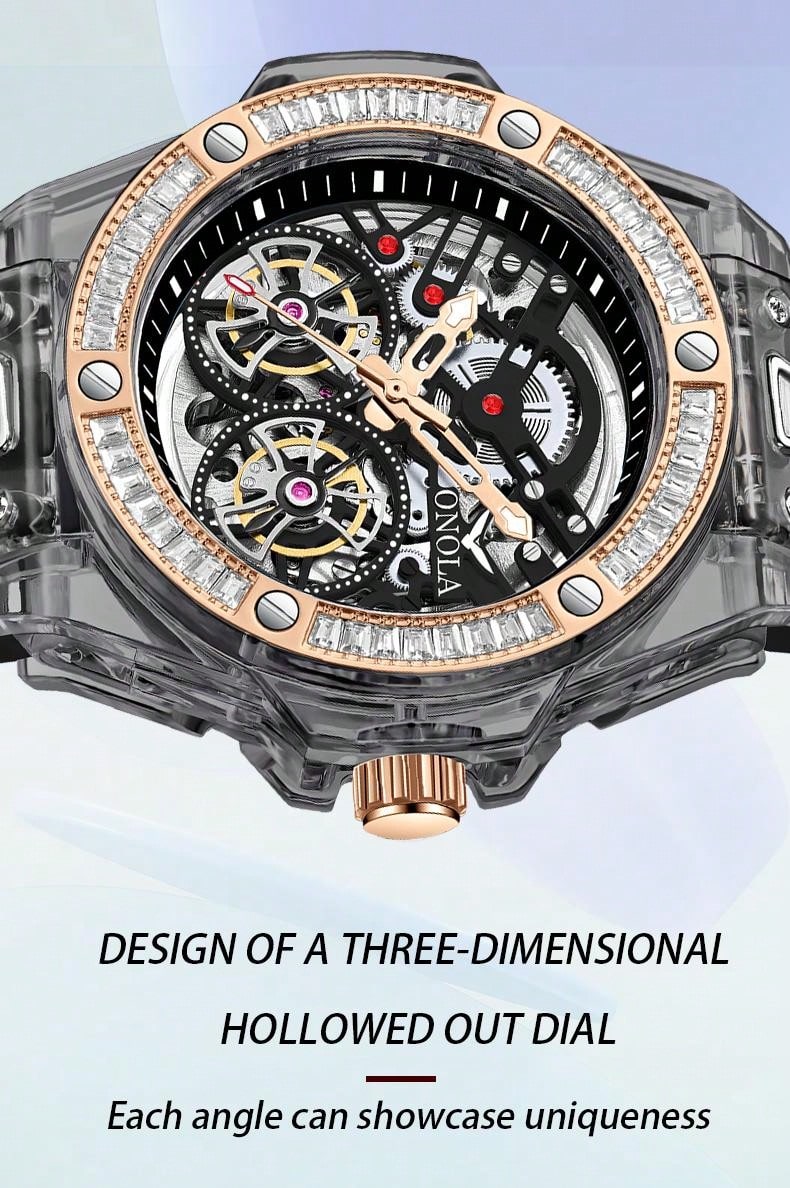 Crystal Blue - White Rubber - Automatic -41mm