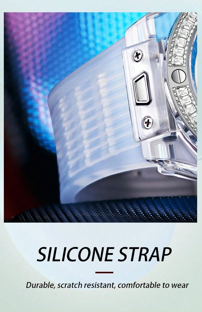 Crystal Blue - White Rubber - Automatic -41mm