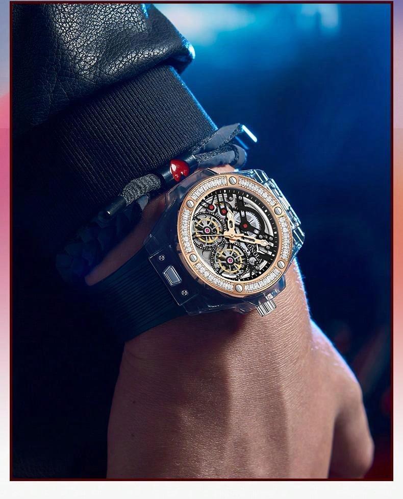 Crystal Blue - White Rubber - Automatic -41mm