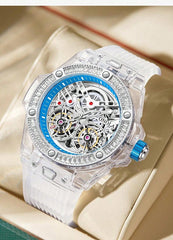 Crystal Blue - White Rubber - Automatic -41mm