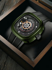 Black - Black Leather - Automatic -42mm