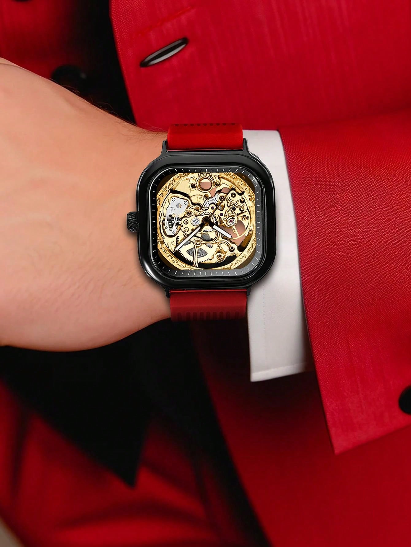 Blue Yellow - Red Rubber - Automatic -42mm