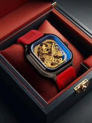 Blue Yellow - Red Rubber - Automatic -42mm