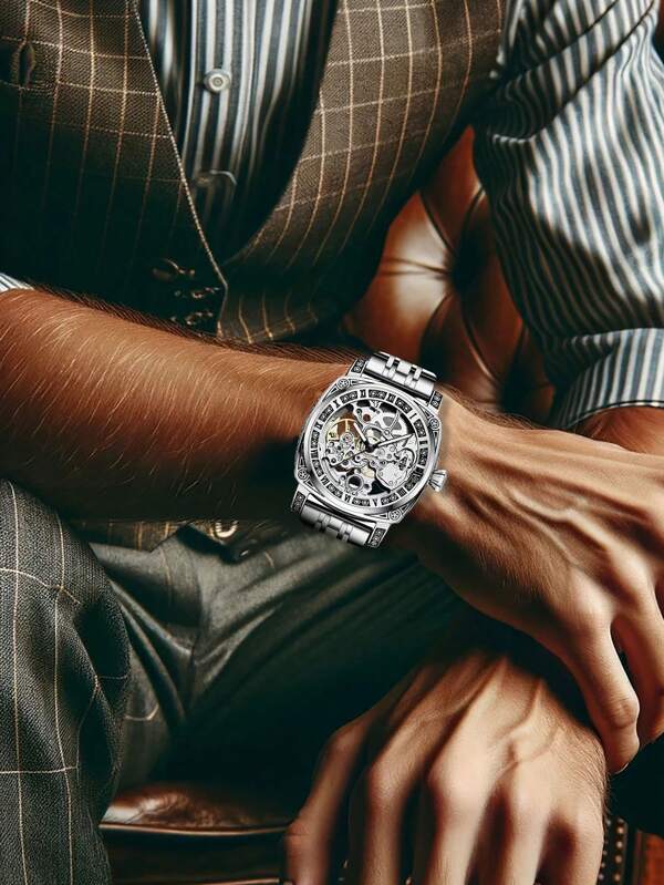 White Yellow - Blue Leather - Automatic -41mm
