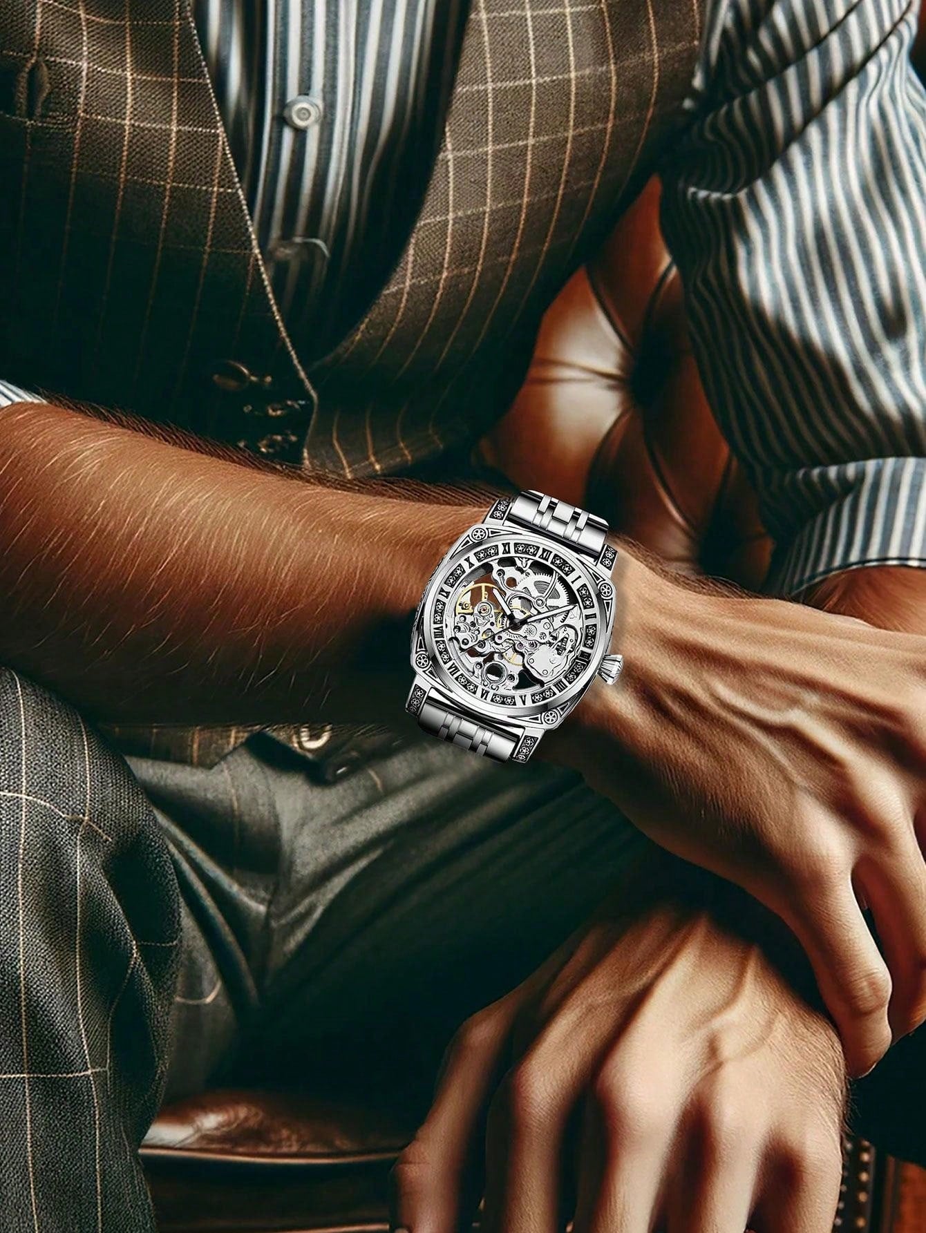 White Yellow - Blue Leather - Automatic -41mm