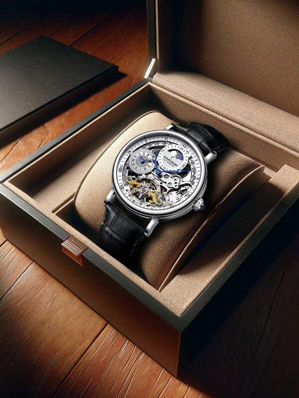 White Silver - Brown Leather - Automatic -41mm