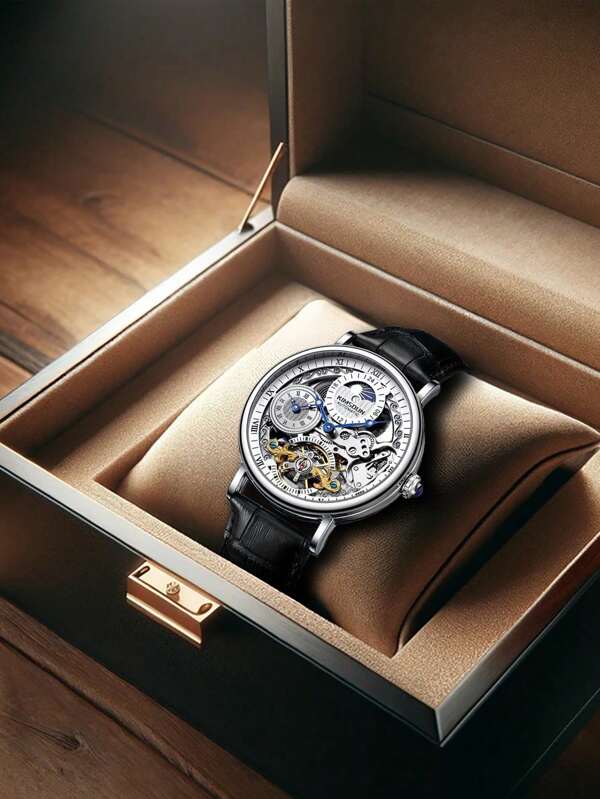 White Silver - Brown Leather - Automatic -41mm