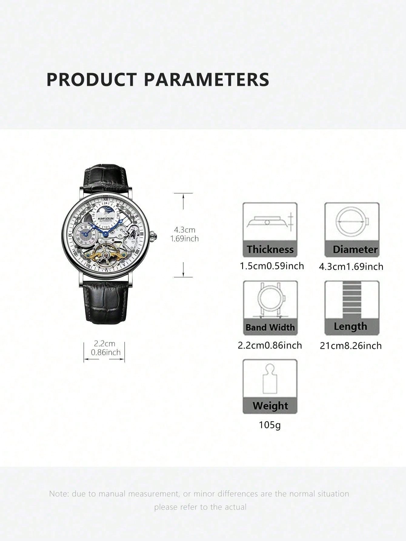 White Silver - Brown Leather - Automatic -41mm