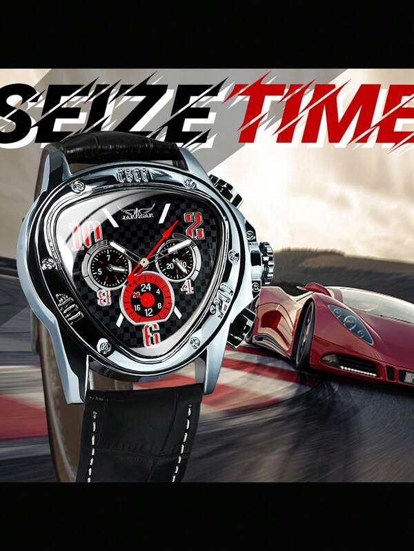 Black Red - Black Leather - Automatic -41mm