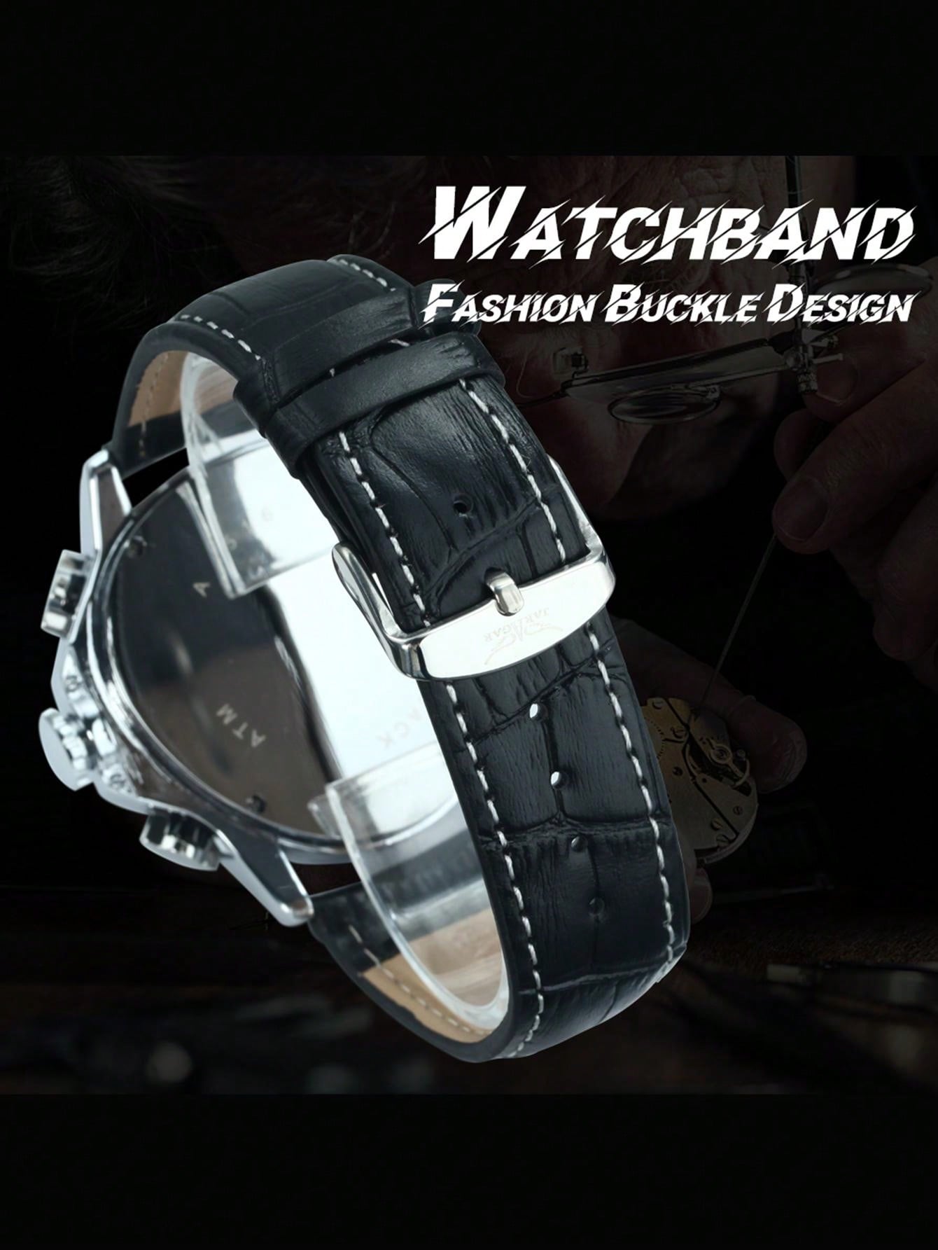 Black Red - Black Leather - Automatic -41mm