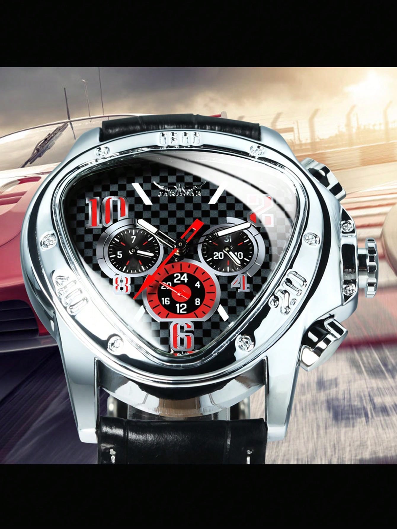 Black Red - Black Leather - Automatic -41mm