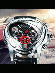 Black Red - Black Leather - Automatic -41mm