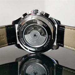 Blue - Black Leather - Automatic -43mm