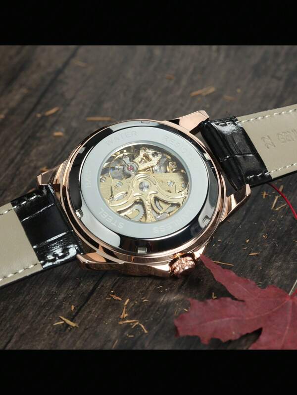 Yellow gold - Black Leather - Automatic -41mm