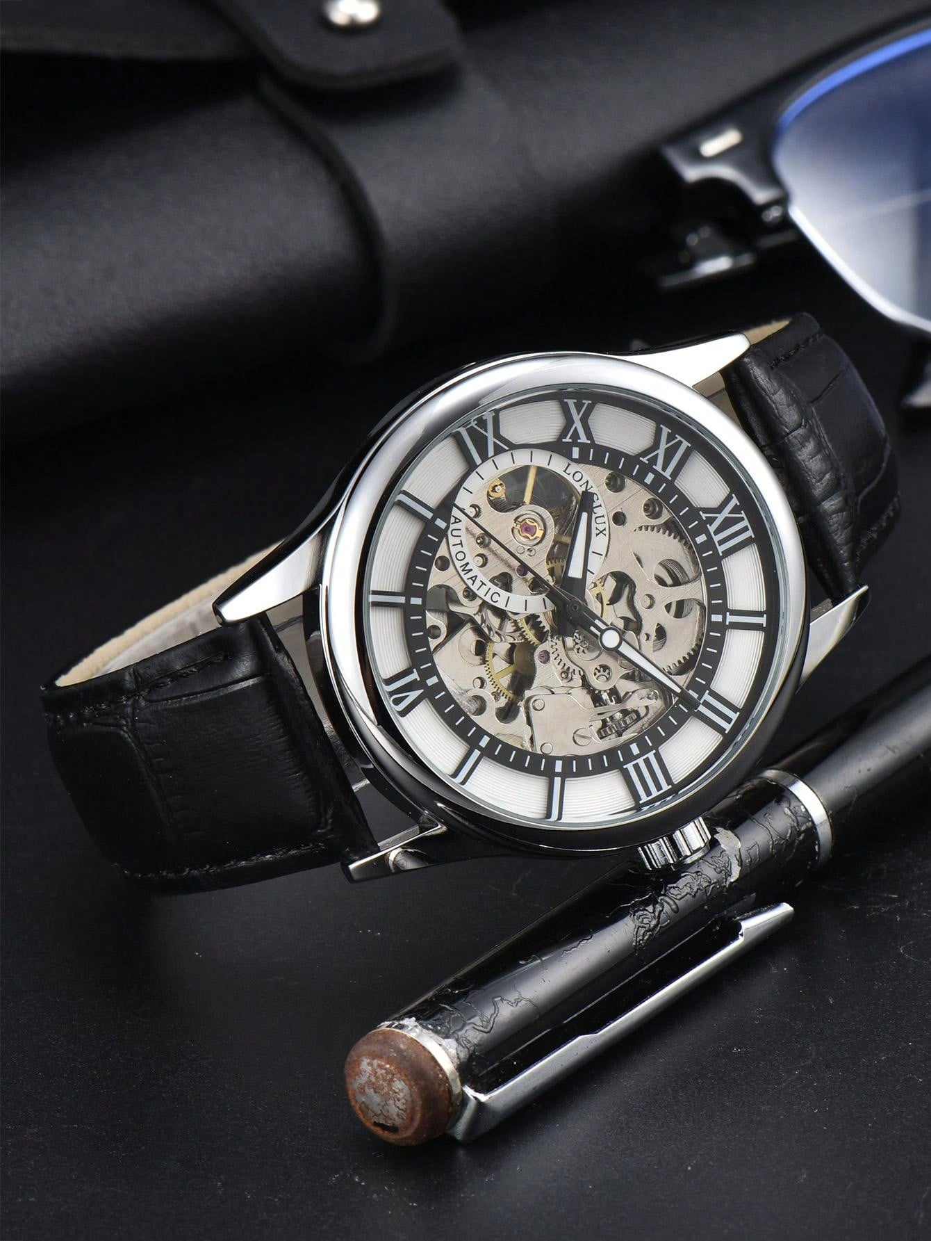 Black - Black Leather - Automatic -41mm