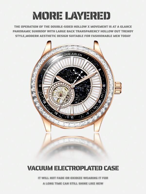 Black White- Black Leather - Automatic -42mm