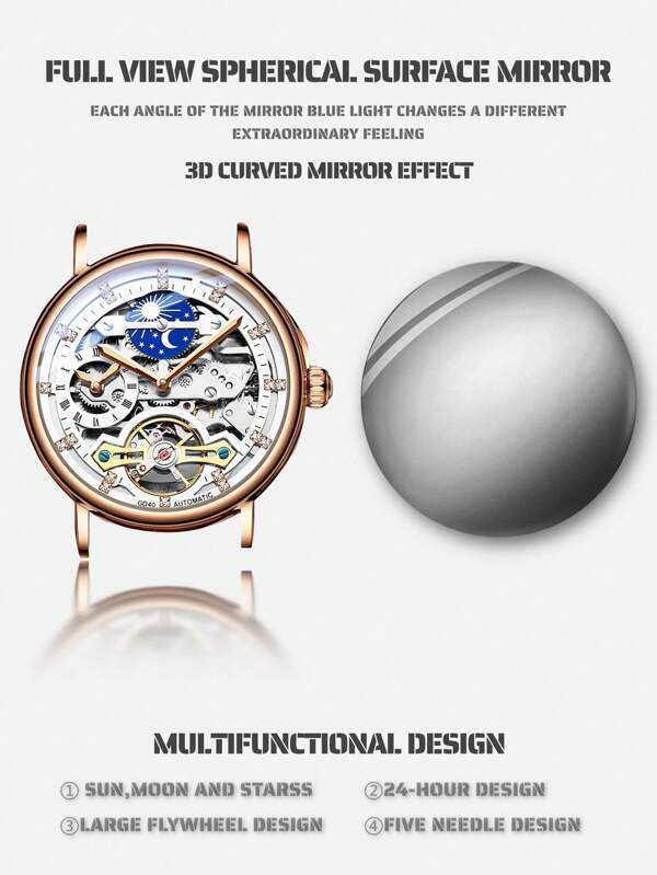 White Silver - Brown Leather - Automatic -41mm