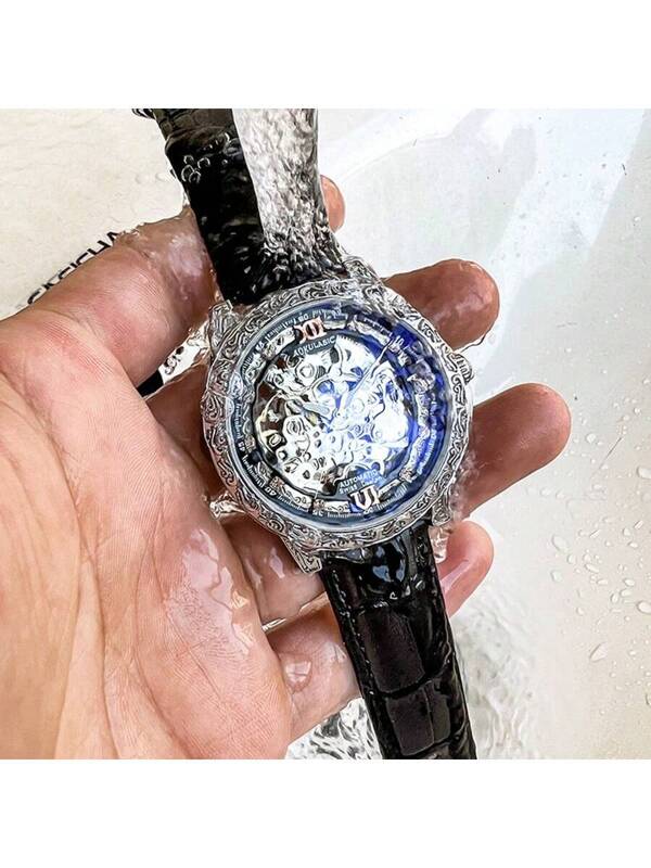 Blue - Black Leather - Automatic -43mm